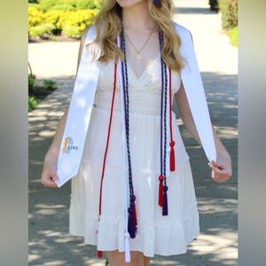 White Boutique V-Neck Lace Sundress size Small